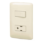 tapa plastica con interruptor y tomacorriente pt1208